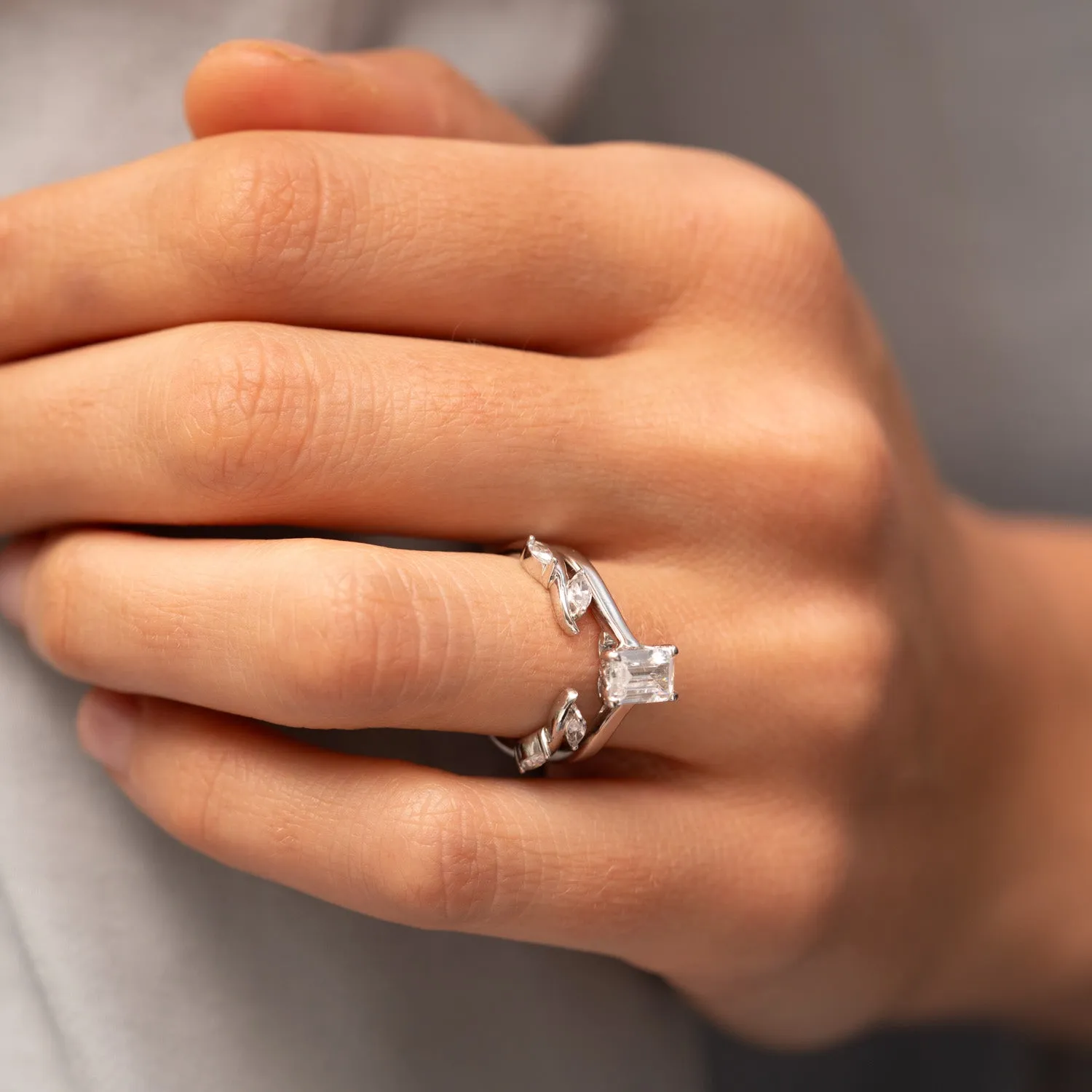 The Bonnie Ring | Lab Diamond Nature Inspired Open Shank Band