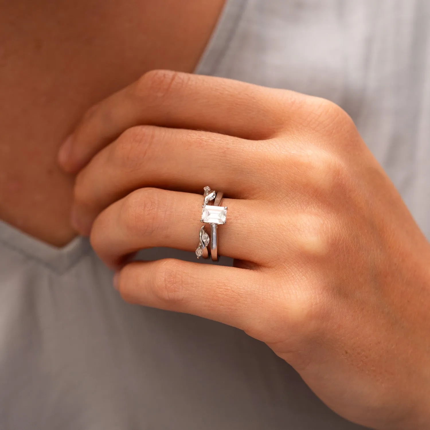The Bonnie Ring | Lab Diamond Nature Inspired Open Shank Band