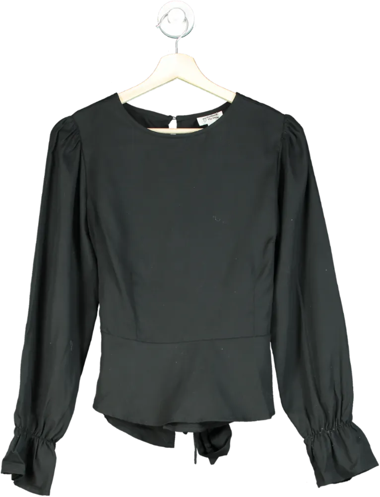 The Drop Black Long Sleeve Blouse XS