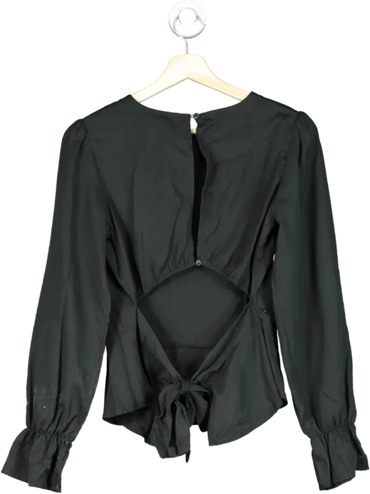The Drop Black Long Sleeve Blouse XS