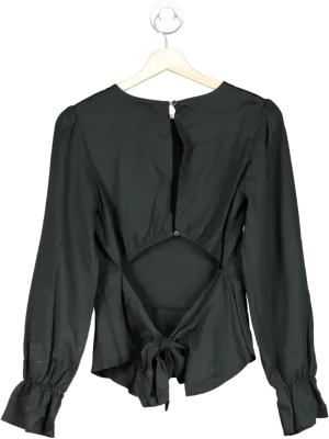 The Drop Black Long Sleeve Blouse XS