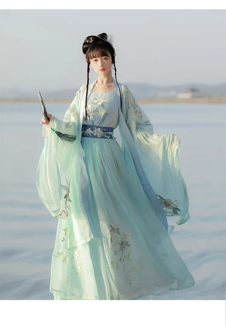 VenusFox Hanfu Women Chinese Traditional Hanfu Dress Tang Suit Vintage Ancient Dance Costume Female Carnival Halloween Cosplay Costume