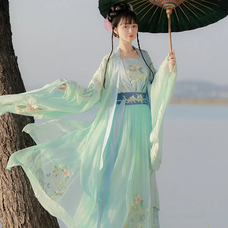 VenusFox Hanfu Women Chinese Traditional Hanfu Dress Tang Suit Vintage Ancient Dance Costume Female Carnival Halloween Cosplay Costume
