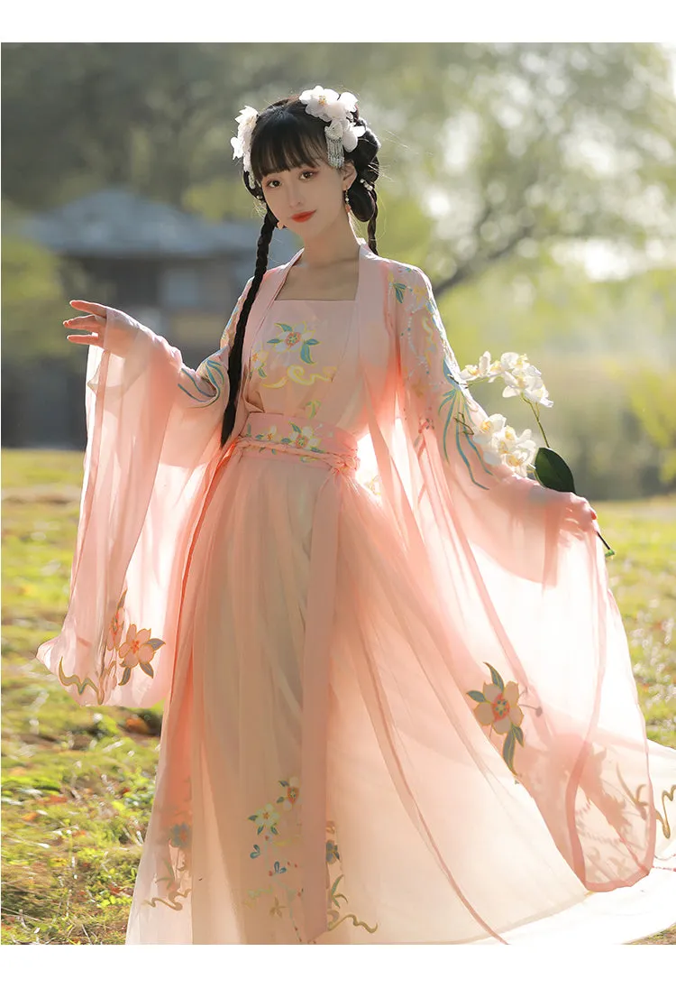 VenusFox Hanfu Women Chinese Traditional Hanfu Dress Tang Suit Vintage Ancient Dance Costume Female Carnival Halloween Cosplay Costume