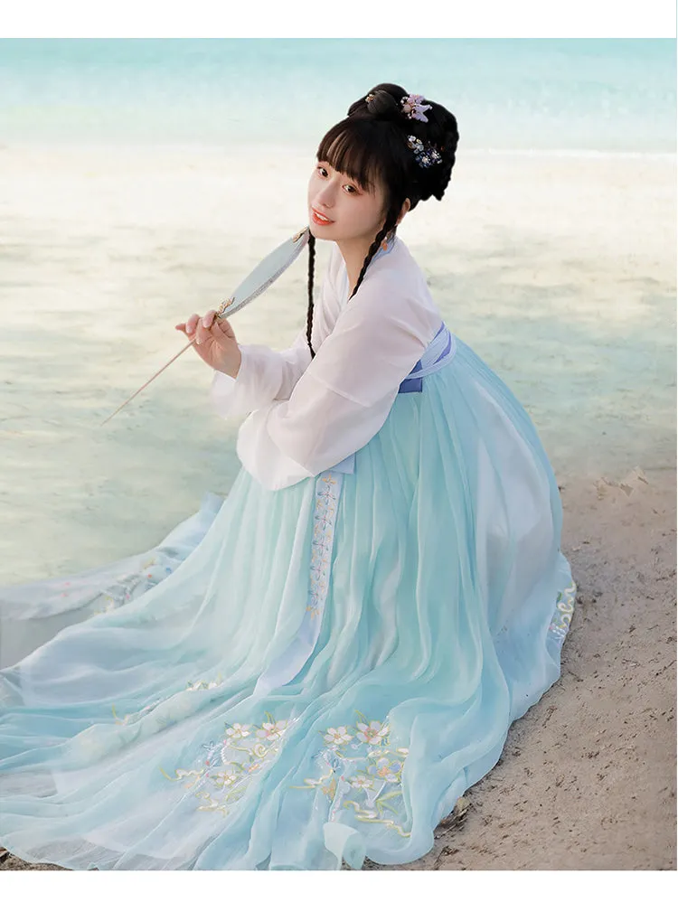 VenusFox Hanfu Women Chinese Traditional Hanfu Dress Tang Suit Vintage Ancient Dance Costume Female Carnival Halloween Cosplay Costume