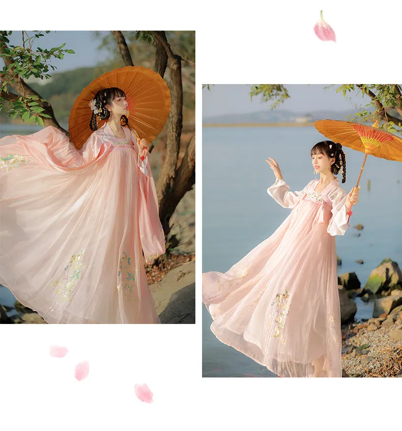 VenusFox Hanfu Women Chinese Traditional Hanfu Dress Tang Suit Vintage Ancient Dance Costume Female Carnival Halloween Cosplay Costume
