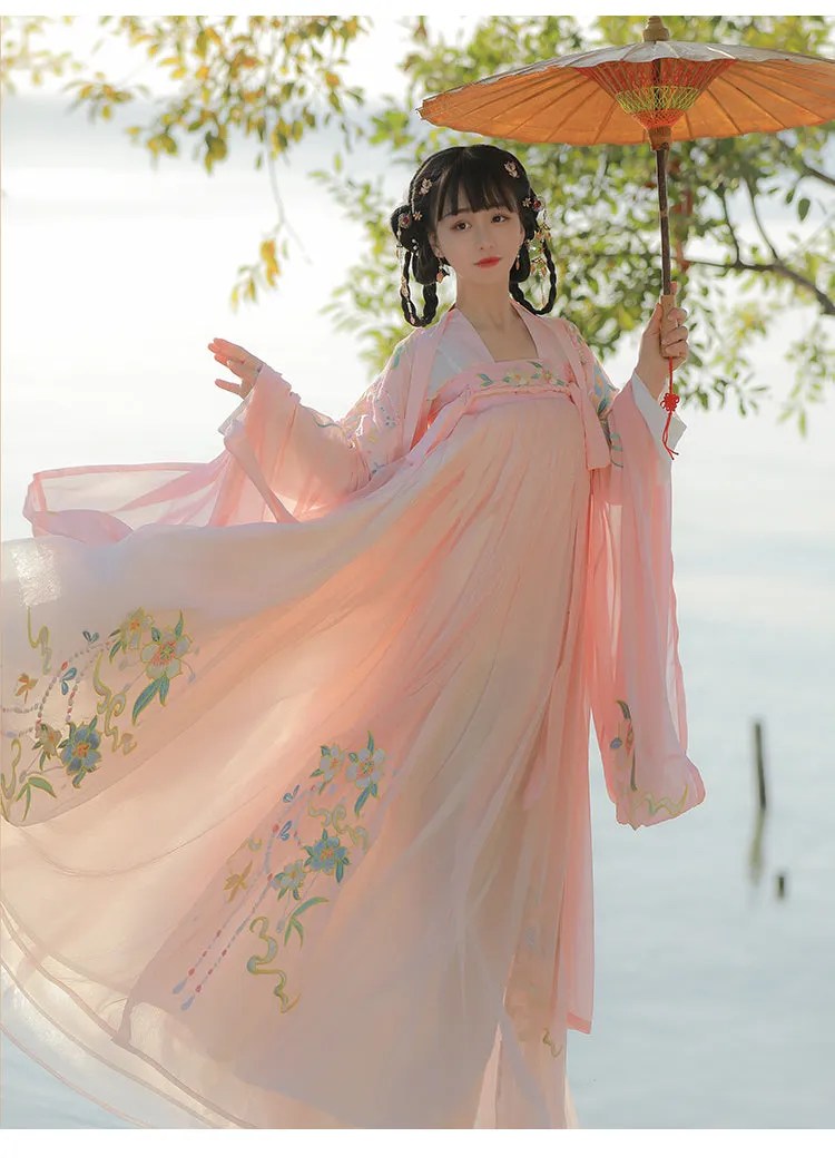 VenusFox Hanfu Women Chinese Traditional Hanfu Dress Tang Suit Vintage Ancient Dance Costume Female Carnival Halloween Cosplay Costume