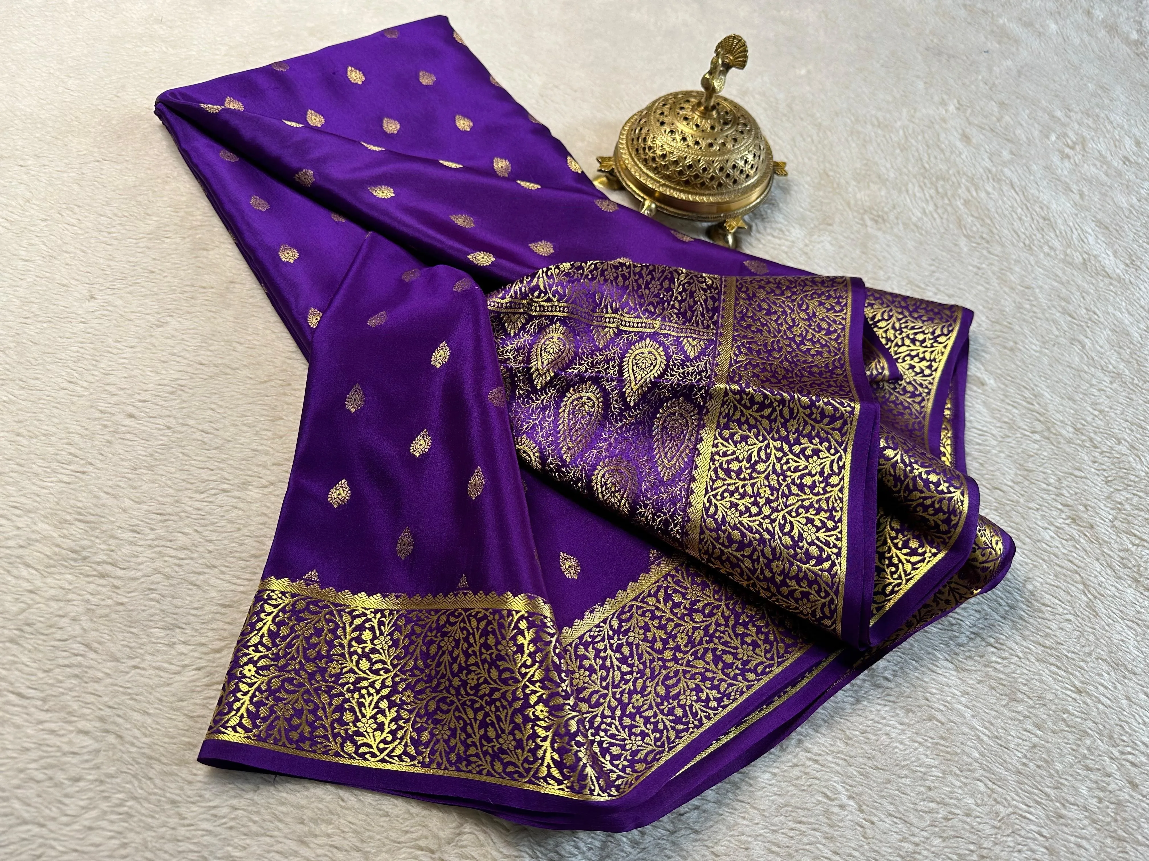 Your Wardrobe Upgrade: Pure Brocade Mysore Silk Available Now
