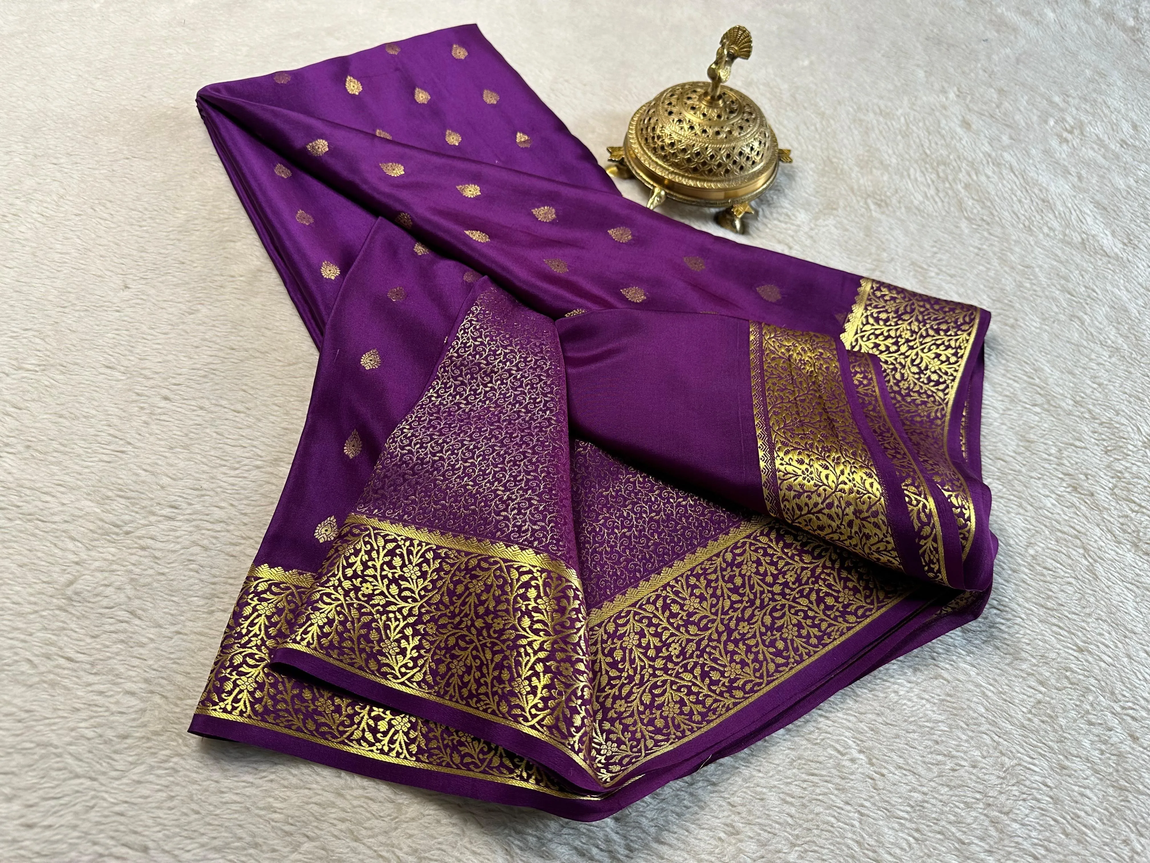 Your Wardrobe Upgrade: Pure Brocade Mysore Silk Available Now